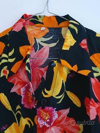 Camicia Hawaiana Aloha Fiori Tropicali Taglia M