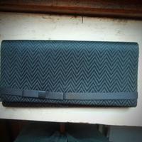 pochette da sera borsetta cerimonia blu raso