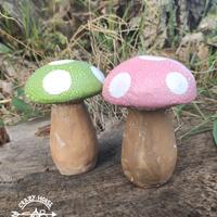 Funghi in ceramica decorazioni d'autunno