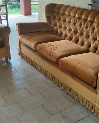 Set divano 3 posti + poltrona in tessuto