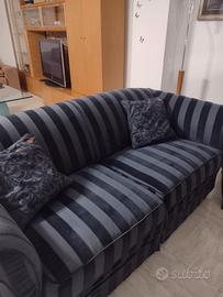 divano Fendi in tessuto blu scuro 