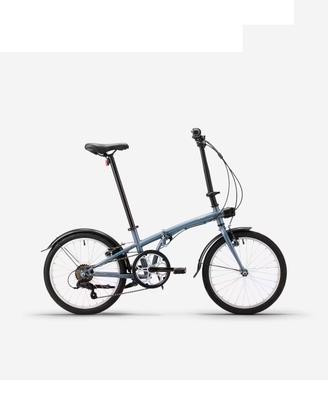 bicicletta pieghevole btwin 120 grigio blu 