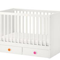 culla più  materasso ikea bianca