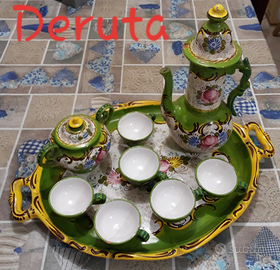 Ceramica deruta vassoio te caffè zucchero tazzine