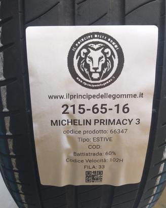 2 GOMME 215 65 16 MICHELIN A66347