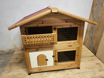 Conigliera KERBL Tyrol Alpin in legno 119x100x119c