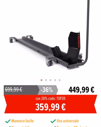 Carrello sposta moto