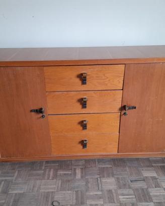 Credenza madia svedese anni 60 70 in rovere
