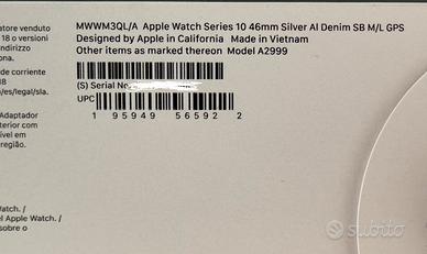 Apple Watch Series 10, 46mm, Silver IN GARANZIA