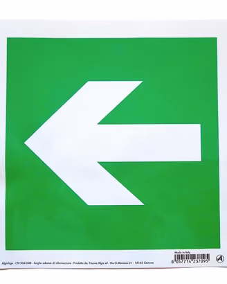 Cartello FRECCIA DI EMERGENZA USCITA DI SICUREZZA