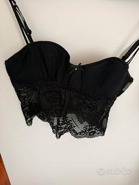 Corpetto pizzo nero Intimissimi push-up