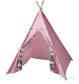 Tenda indiana in legno e cotone