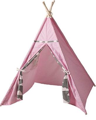 Tenda indiana in legno e cotone
