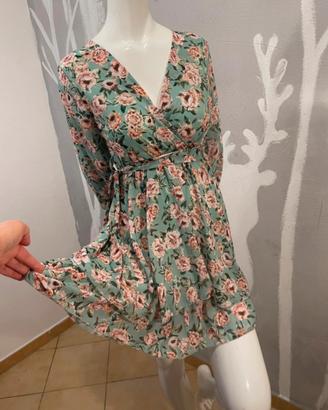 Abito floreale manica lunga New Style tg.S