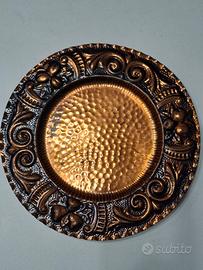 piatto arredo in rame