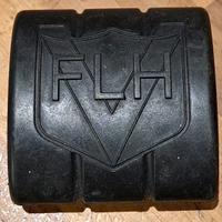 Pedale in gomma nera logo FLH Harley Davidson