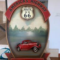 Insegna Route66 in legno