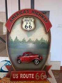 Insegna Route66 in legno