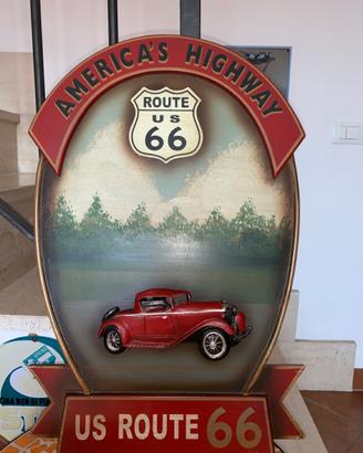Insegna Route66 in legno