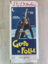 locandina originale cinema "Geppo il folle" 1979