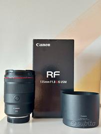 Obbiettivo CANON RF 135 mm 1.8, completo