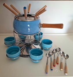 Set fonduta azzurro 
