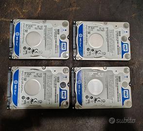 Lotto 4 Hard Disk 2.5 da 500gb Western Digital
