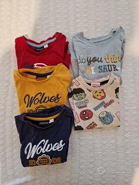 5 maglie/t-shirt Sarabanda manica lunga