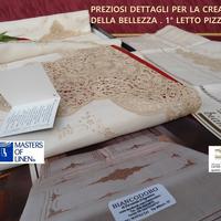 Primo letto ricamo a mano lino pizzo cantù