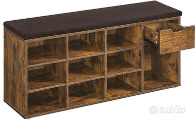 VASAGLE Panca Scarpiera, Panca Contenitore con