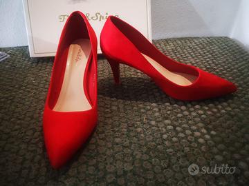 Scarpe rosse clearance con tacco