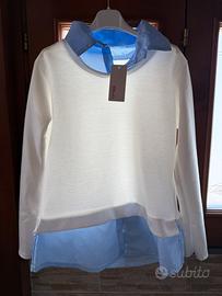 felpa con dettagli dí camicia