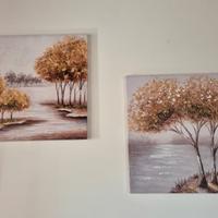 Set quadri su tela autunnali