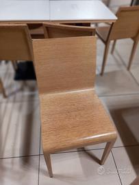 sedia impilabile in legno