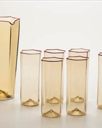 Venini caraffa e bicchieri Murano