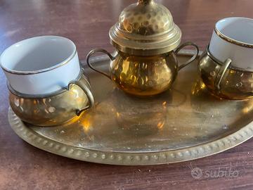 Set tazzine da collezione vero oro