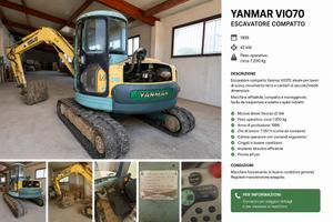 Escavatore cingolato Yanmar ViO70 – 42 kW MOT. NEW
