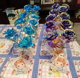 Materiale per bomboniere bambino rose