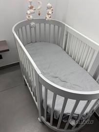 Culla allungabile da tonda a ovale