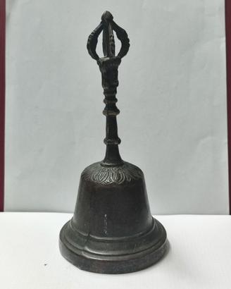 Campana antica con Dorje da rituale Buddista
