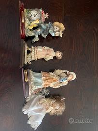 Lotto 4 Statuine Vintage Stile Capodimonte
