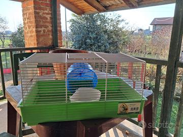 Gabbia per criceto completa di accessori