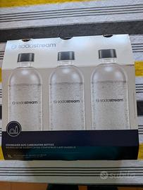 3x bottiglia da 1 litro in PET sodastream Classic 
