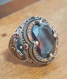anello uomo solitario argento 925  principesco