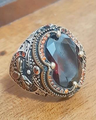 anello uomo solitario argento 925  principesco