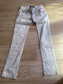 Jeans Bershka grigio chiario/bianco