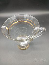 Caraffa acqua anni 50 bordo oro