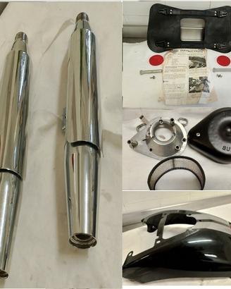 Marmitte dyna cover filtro S&S Parafango Harley