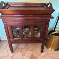 Carrello carrellino legnobar con vassoio e rotelle