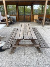 Tavolo pic-nic in legno usato 200x150